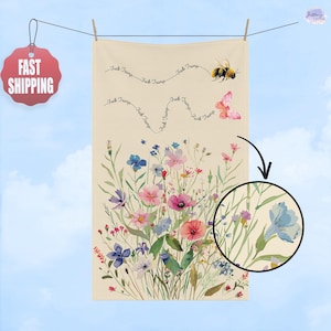 Subtle F*ck Trump Hand Towel, Flower Garden Kitchen Towel, Anti Trump Tea Towel,Bathroom Towel Set,FDT,Political Home Decor,Anti Maga Towel