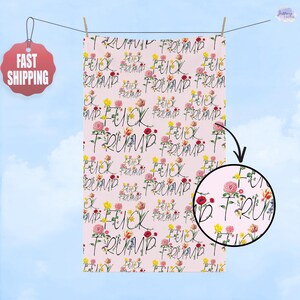 Subtle F*ck Trump Hand Towel, Floral Flower Kitchen Towel, Anti Trump Tea Towel,Bathroom Towel Set,FDT,Political Home Decor,Anti Maga Towel