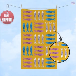 Subtle F*ck Trump Hand Towel, Funny Fish Kitchen Towel, Anti Trump Tea Towel, Bathroom Towel Set, FDT, Anti Maga Towel, Political Home Decor