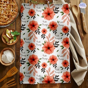 Subtle F*ck Trump Hand Towel, Floral Kitchen Towel, Anti Trump Tea Towel, Bathroom Towel Set, FDT, Political Home Decor, Anti Maga Towel