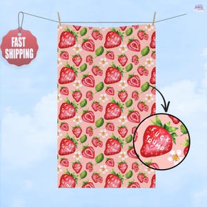 Subtle F*ck Trump Hand Towel, Funny Strawberry Towel, Anti Trump Tea Towel, Bathroom Towel Set, FDT, Political Home Decor, Anti Maga Towel