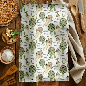 Subtle F*ck Trump Hand Towel, Atiso Kitchen Towel, Anti Trump Tea Towel, Bathroom Towel Set, FDT, Political Home Decor, Anti Maga Towel