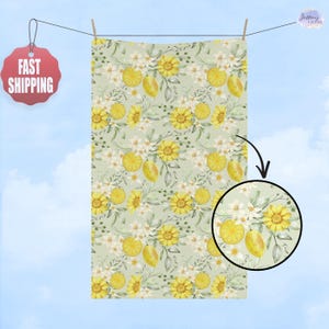 Subtle F*ck Trump Hand Towel, Lemon Floral Kitchen Towel, Anti Trump Tea Towel,Bathroom Towel Set, FDT, Political Home Decor,Anti Maga Towel