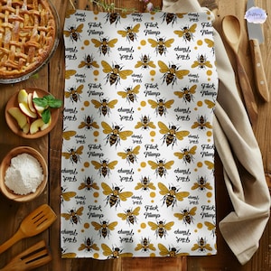 Subtle F*ck Trump Hand Towel, Cute Bee Kitchen Towel, Anti Trump Tea Towel, Bathroom Towel Set, FDT, Political Home Decor, Anti Maga Towel
