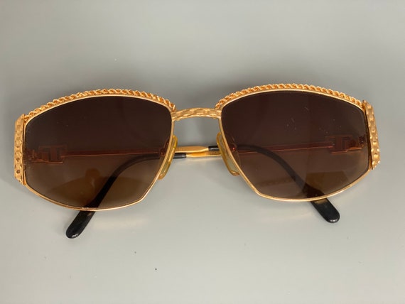 Tiffany Lunettes 23K Gold Plated Sunglasses - image 3