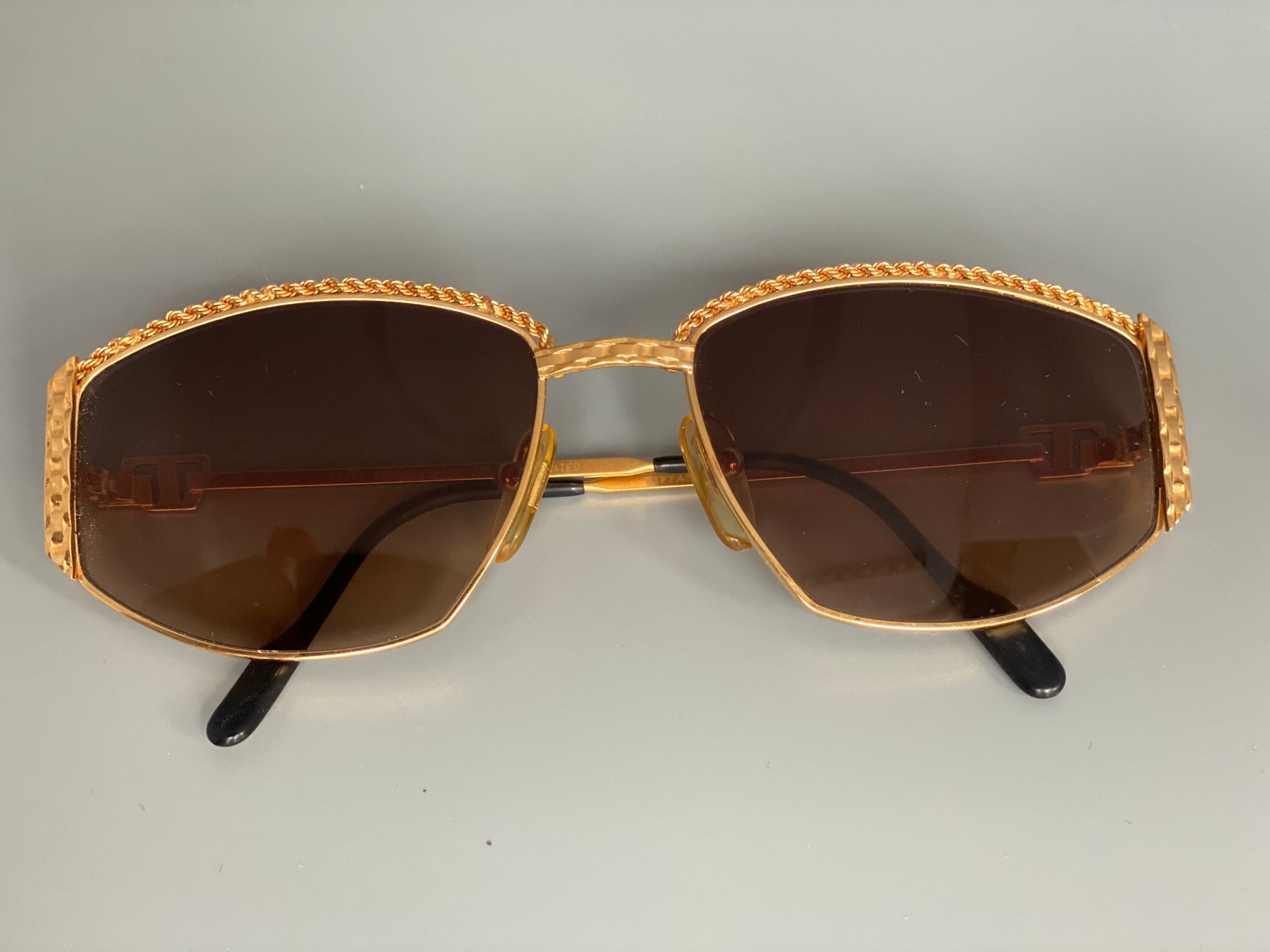 Tiffany Lunettes 23K Gold Plated Sunglasses - Etsy