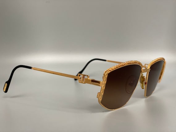 Tiffany Lunettes 23K Gold Plated Sunglasses - image 4