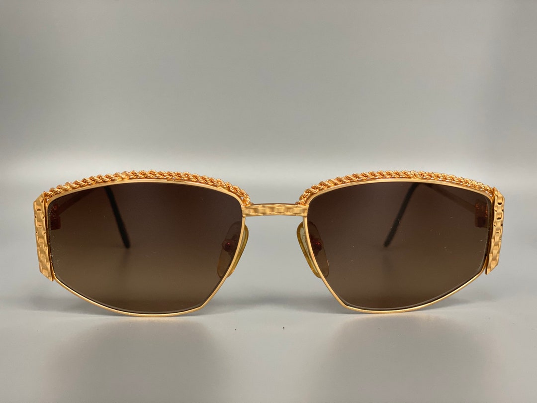 Tiffany LUNETT 23k gold sunglasses 希少 Tiffany Lunettes 23K Gold Plated Sunglasses - Etsy