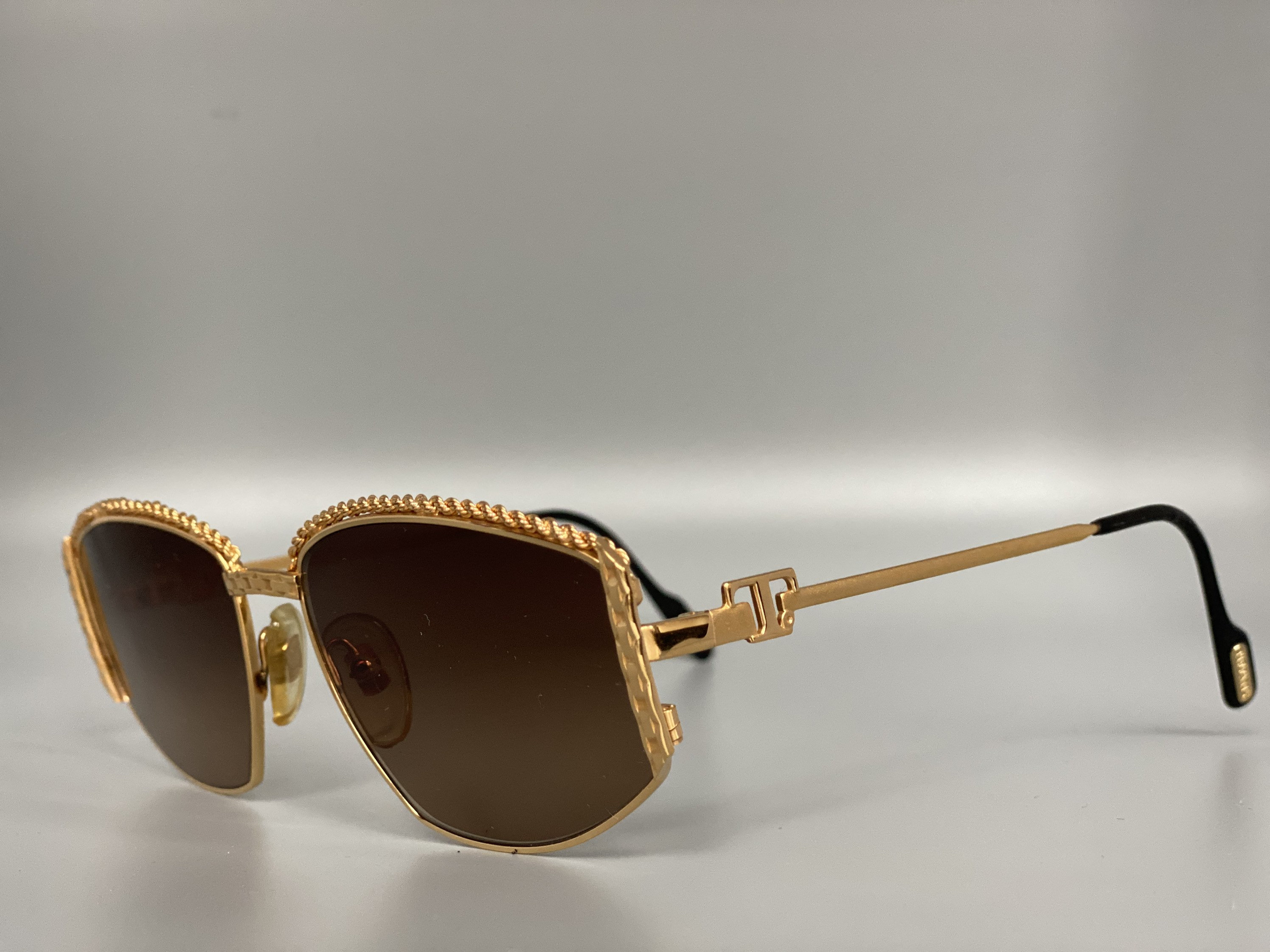 TIFFANY LUNETTES サングラス 23K GOLD PLATED Tiffany Lunettes 23K Gold Plated Sunglasses - Etsy