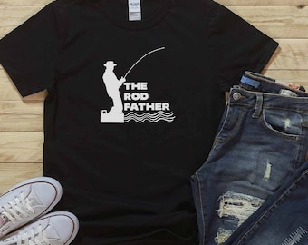 Parodia de pesca, The Rodfather, Camisa del Día del Padre, Camisa de papá divertido, Camisa de pesca divertida, Humor de pesca, Regalo de papá de pesca, Camisa de pesca para hombres