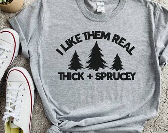 Camisetas de Navidad, Me gustan camisa gruesa + abeto, camisas de Navidad, camisetas de Navidad para mujeres, camisetas navideñas, camisetas navideñas, camisetas navideñas, camisetas para amantes del invierno