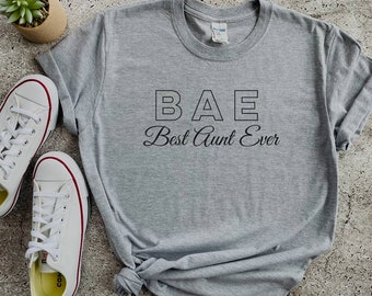 BAE 最高の叔母シャツ、叔母シャツ、新しい叔母、叔母へのクリスマスプレゼント、叔母、叔母になるシャツ、お気に入りの叔母、ママみたい、クーラーのみ