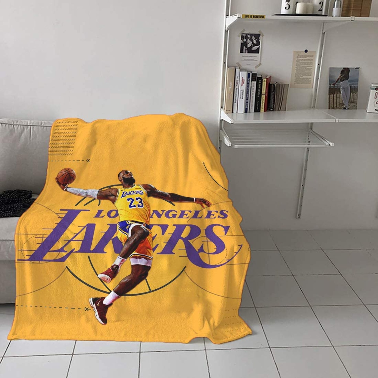 Los Angeles Lakers Lebron All Season Flannel Fleece Blankets Etsy