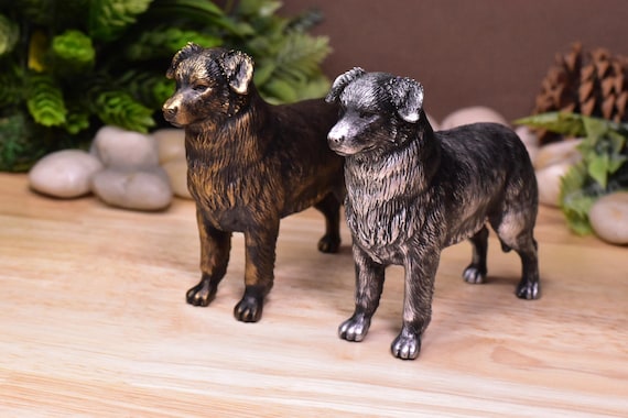 Handcrafted Australian Shepherd Figurine – Detailed Animal Sculpture
