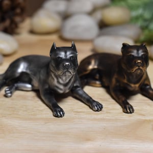 Pit Bull Terrier Statue – Realistic Dog Sculpture, Home Decor