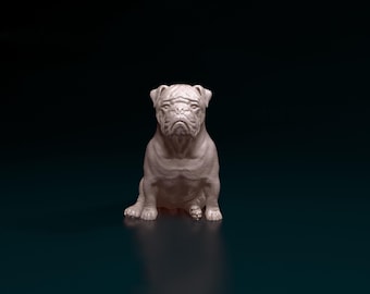 Figura de bulldog inglés hecha a mano / Escultura de perro única