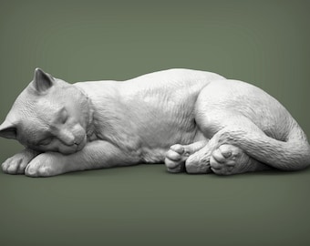 Figurine de chat endormi, cadeau pour amoureux des chats