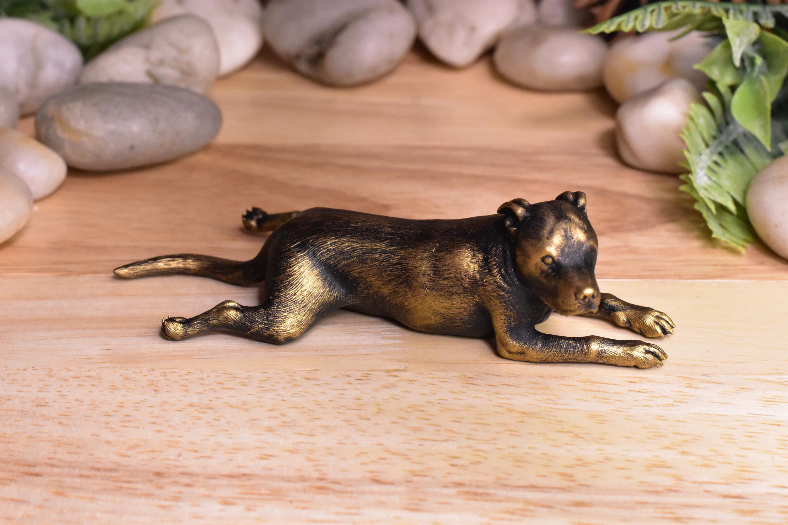 Pitbull Laying Down Statue High Quality Pitbull Model for Dog