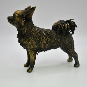Long hair Chihuahua Figurine, Chihuahua Dog Gift, Long hair Chihuahua Gift, Long hair Chihuahua Owner, Gift For Dog Owner, Dog Lover Gift