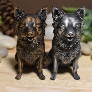 Long Haired Chihuahua  Figurine, Chihuahua Dog Gift, Chihuahua Gift, Chihuahua Owner, Gift For Dog Owner, Dog Lover Gift