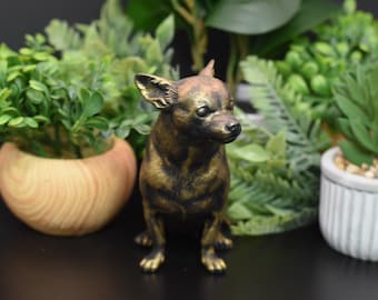 Figura de chihuahua, regalo para chihuahua, regalo para dueño de chihuahua, regalo para dueño de perro, regalo para amantes de los perros