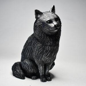 Fluffy Cat Statue | Adorable Kawaii Home Decor | Cute Cat Figurine | Perfect Gift for Cat Lovers & Collectors
