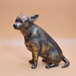 Chihuahua Sculpture | Handcrafted Dog Figurine | Cute Home Decor & Gift for Dog Lovers | Unique Pet Memorial Statue