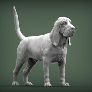 Bloodhound Statue - Realistic Dog Figurine, Unique Home Decor, Perfect Gift for Dog Lovers & Collectors, Handcrafted Sculpture