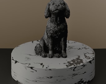 陶器　大きな　キャバリア？犬の陶器置物 tayu-cyabaria_1.jpg