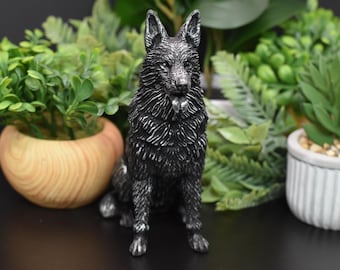 Figura detallada de pastor alemán, regalo para amantes de los perros
