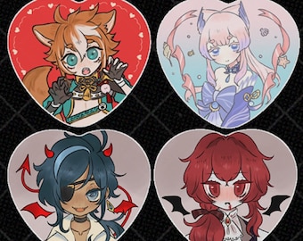 Genshin Heart Buttons