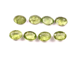 Peridot Gemstone, Peridot Faceted Oval Shape Gemstone, 30 Pieces lot , Peridot Cut Stone, Peridot Loose Gemstone, 7x5 mm,