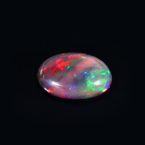 Opal Cabochon, natürlicher äthiopischer Schwarzopal, Multi Feueropal, loser Edelstein, Schwarzopal Cabochon, zur Herstellung von Schmuck Ct. 1.50 11X7X3 MM