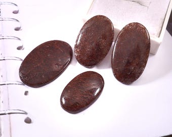 pc4 Natural Copper Rutile Oval Shape Gemstone Cabochon 29x34mm Ct 124.40