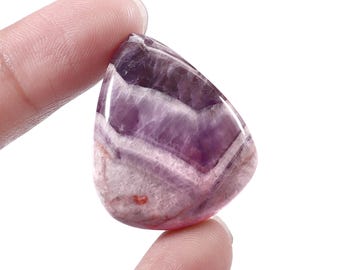 Natural Amethyst Lace Cabochon Gemstone For Jewelry Making (30x25x6MM, 52.50Cts).