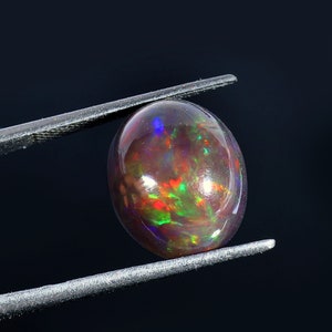 Multi Feueropal, loser Edelstein, schwarzer Opal Cabochon, Opal Cabochon, natürlicher äthiopischer Schwarzopal, zur Herstellung von Schmuck Ct. 5.50 14X12X7 MM