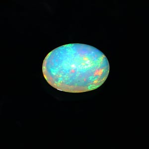 Losse edelsteen, geboortesteen oktober, Welo-brandopaal cabochon, opaal cabochon, natuurlijke Ethiopische opaal cabochon, ovaal formaat 10 x 8 x 5 mm ct. 2,30