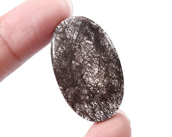 AAA Quality Natural Copper Rutile Quartz Oval Cabochon Loose Gemstone for Jewelry Making  Ct 32.90