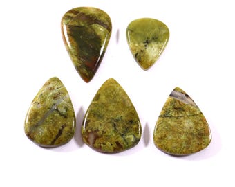 Green opal Pair A One Quality 100% Natural Green Opal Matched Pair Loose Gemstones for Earring Jewelry making Stones Ct 160.60