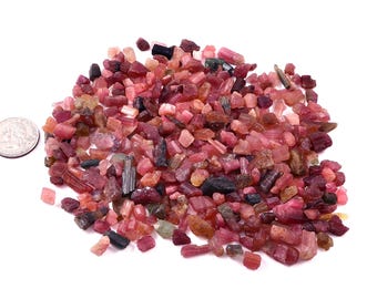 50Cts From Lot Multi Tourmaline Raw Lot, Mix Colour Natural Tourmaline Rough| Mix Tourmaline Pencils And Rough, Untreated Tourmaline