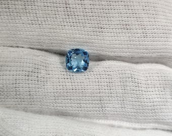 6mm Sky Blue Topaz Gemstone, Cushion Faceted Loose Stone