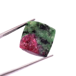 Ruby Zoisite Cabochon Cushion Shape Gemstone, Making For All Jewelry. (17X16X8 mm 50.00 Carat