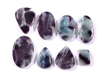 Fluorite Cabochon, Wholesale Lot Mix Shapes and Size, Best Natural Fluorite for jewelry & DIY Craft making,