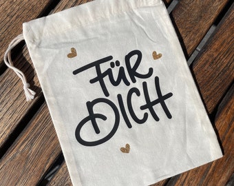 Cotton bag with cord and individual saying