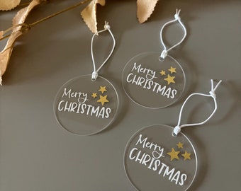 acrylic pendant/ gift tag / decorative tag / pendant / 'Merry Christmas'