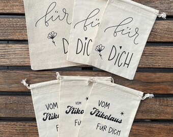 Cotton bag with cord and individual saying