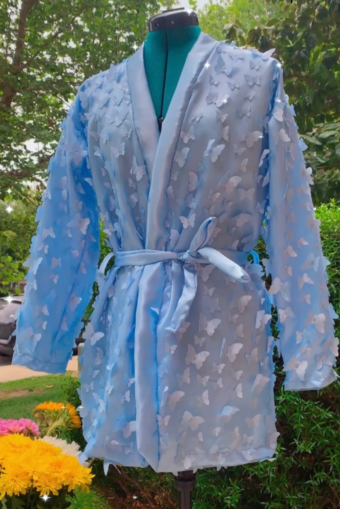 3D Lace Butterfly Robe Etsy