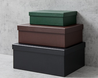 Faux Leather Storage Boxes
