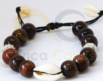 Bracelet Réglable avec Perle et Cauris  Africa Cauris