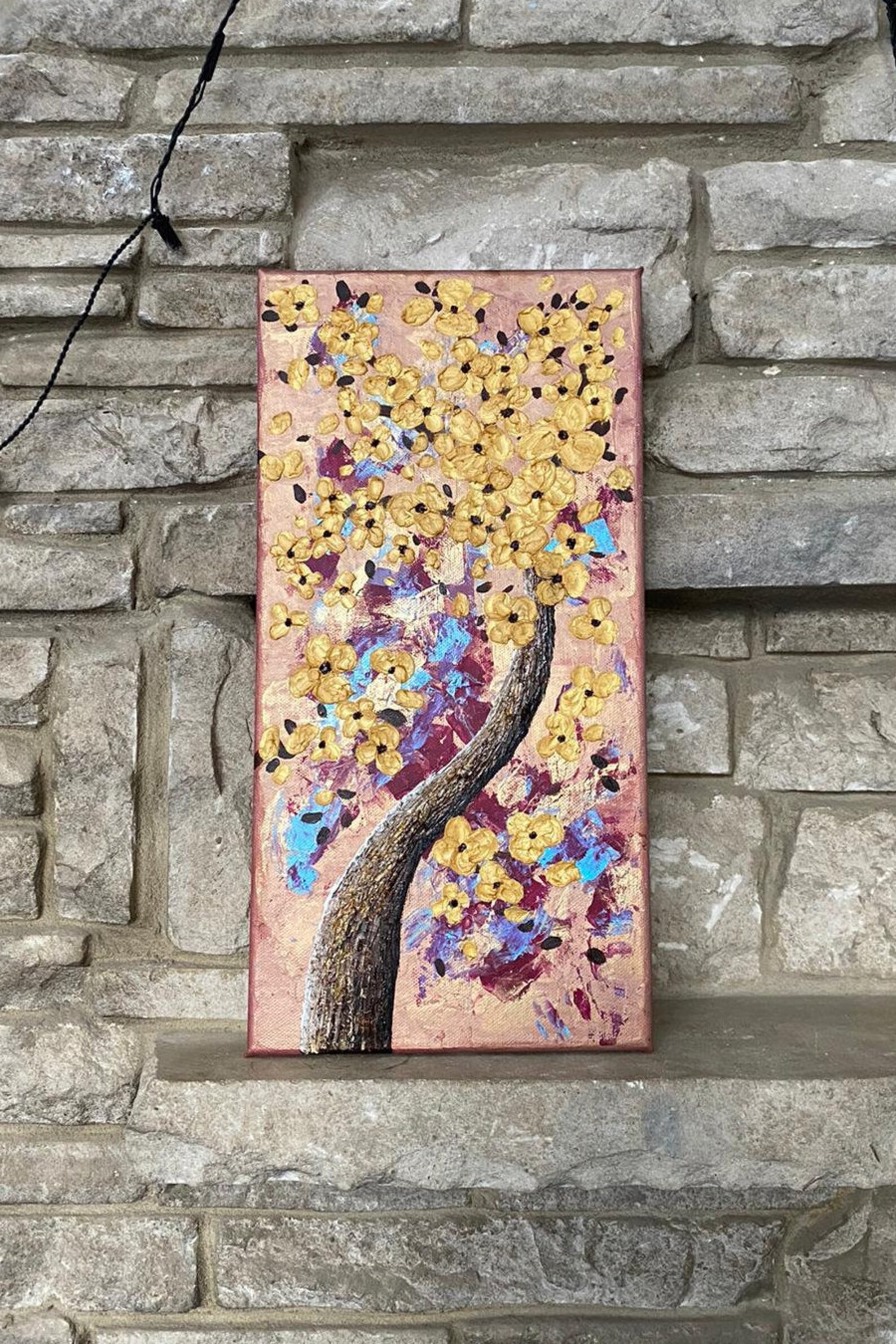 Abstract Money Tree Oil Painting On Canvas Etsy